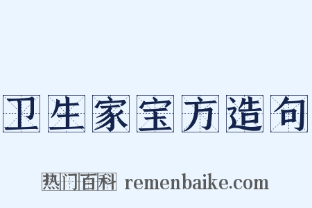 卫生家宝方造句是什么意思的图片